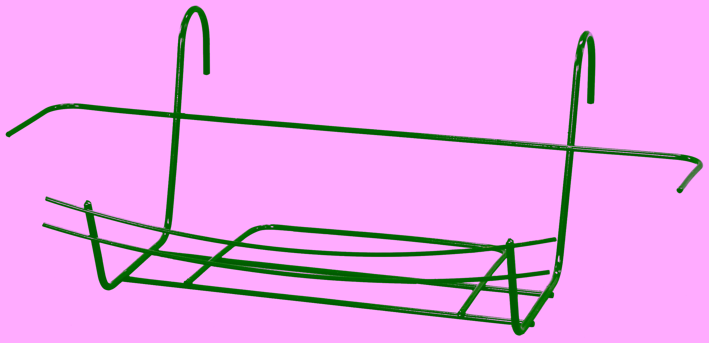 Kosz balkonowy. Uchwyt na skrzynkę balkonową 60 cm. Model 75